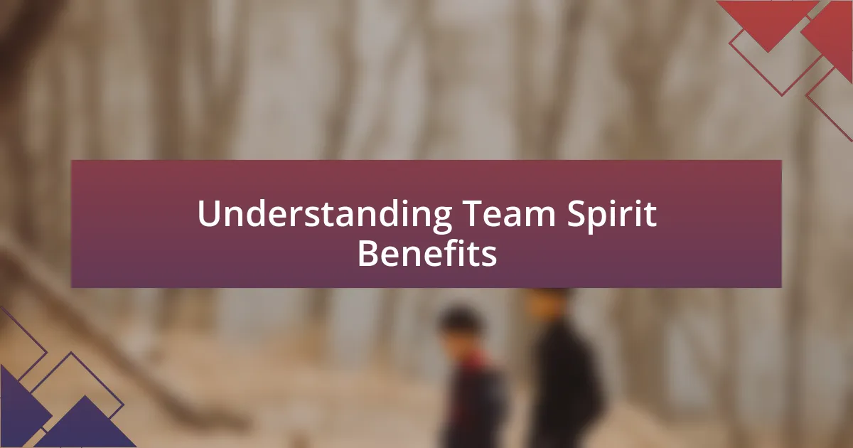 Understanding Team Spirit Benefits